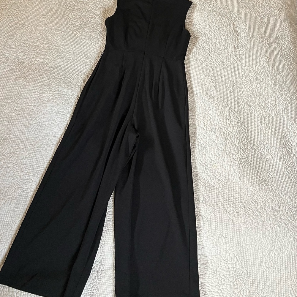 Calvin Klein black cropped jumpsuit - Picture 7 of 8